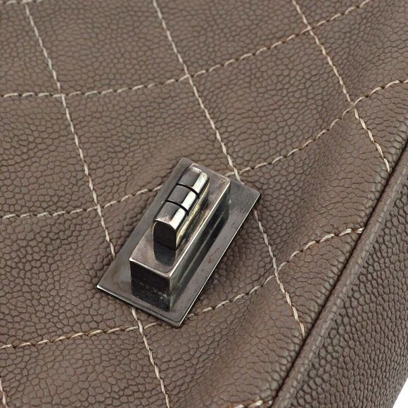 Chanel Gray Caviar Skin Mademoiselle #124855C22B - Picture 5 of 7